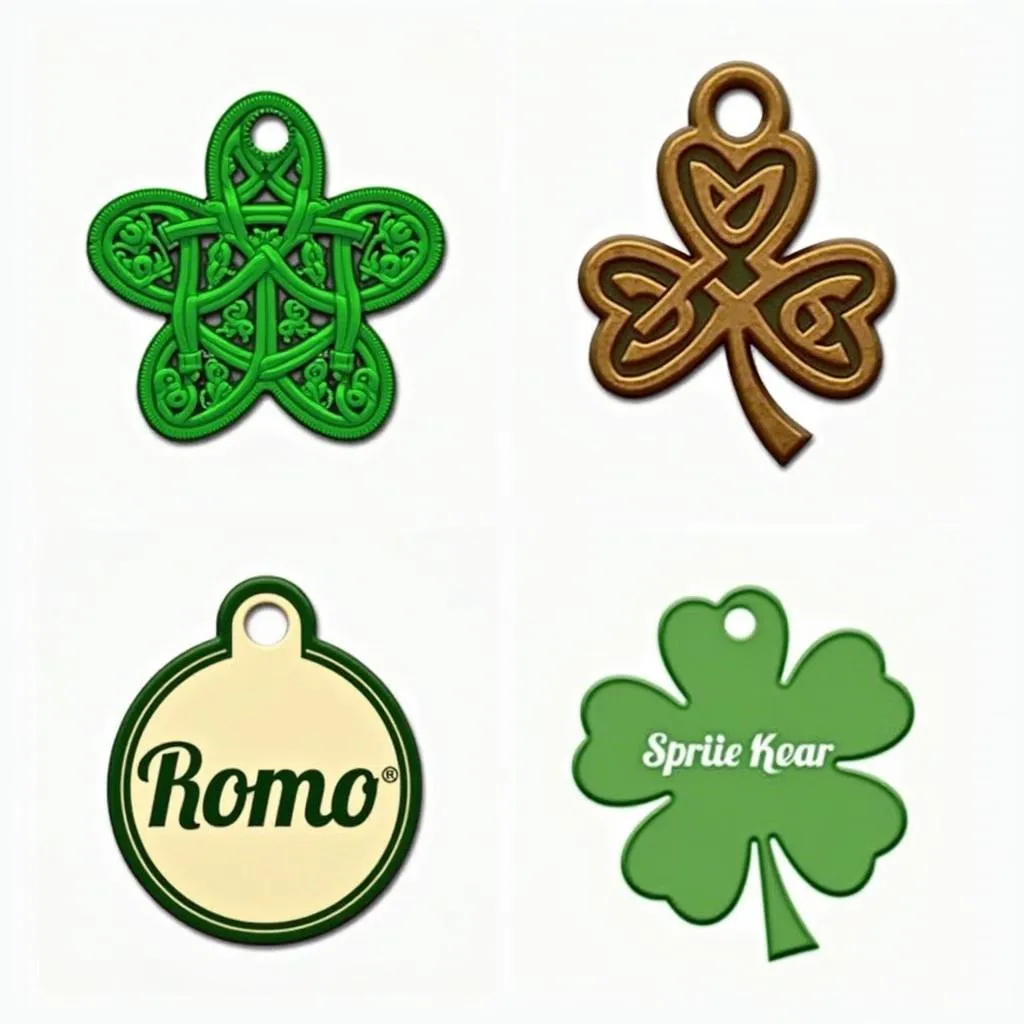 Shamrock Dog Tag Styles