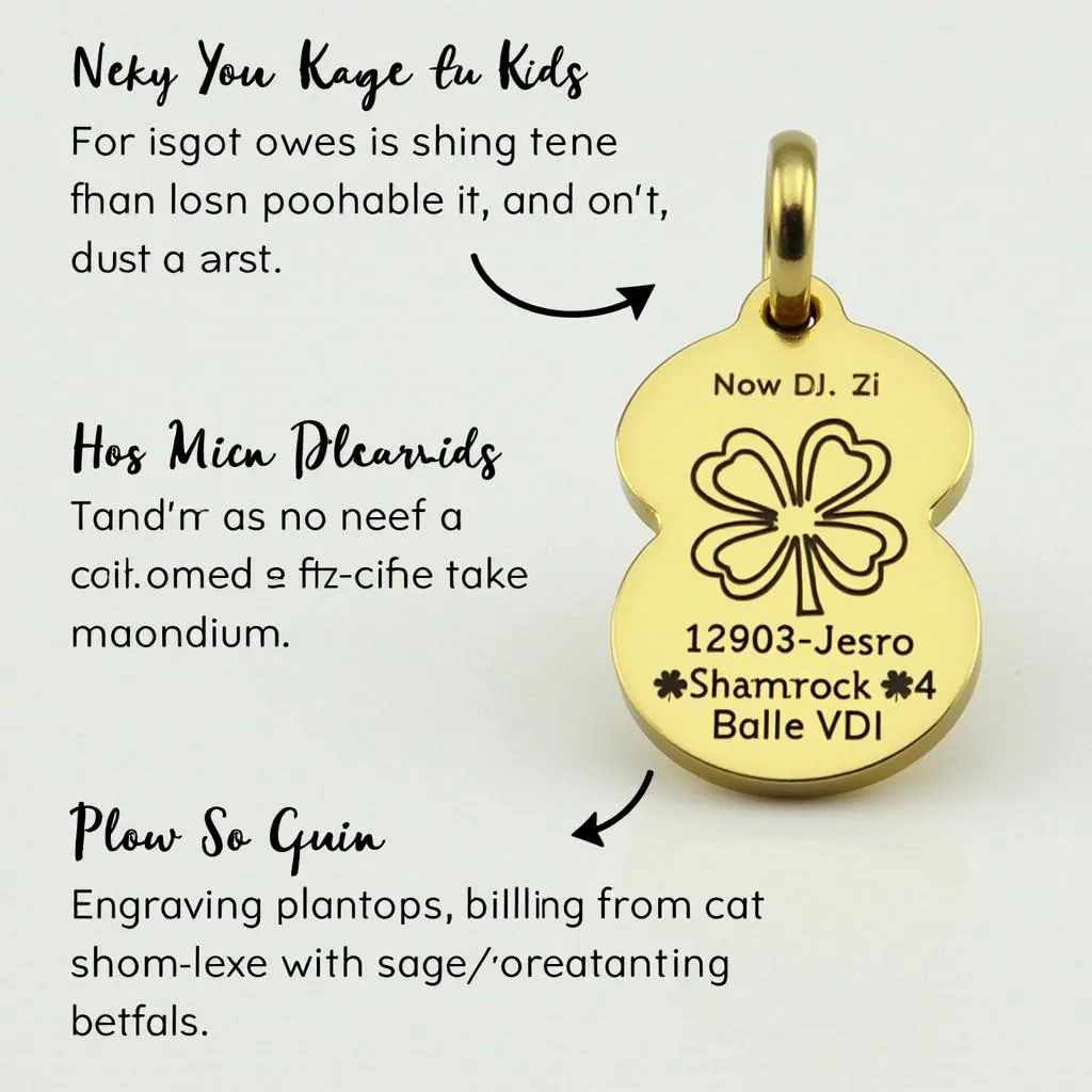 Personalized Shamrock Dog Tag