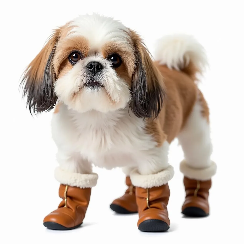 Shih Tzu dog boots for winter protection