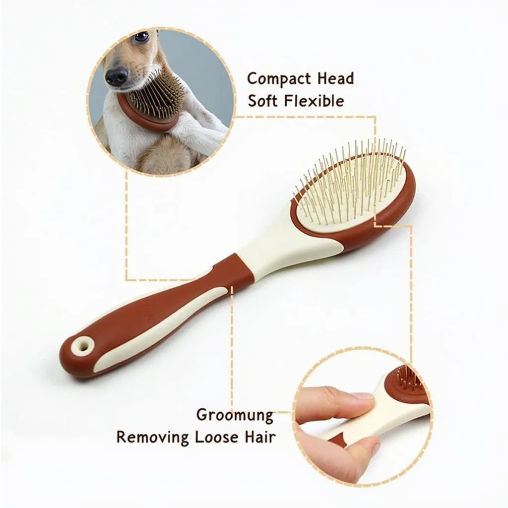 Small slicker brush for dog grooming