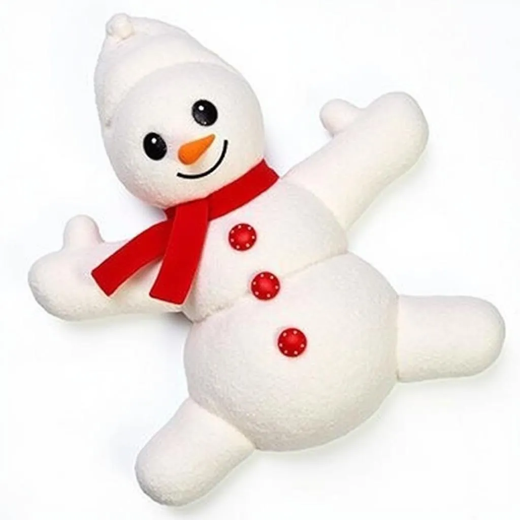 Plush Snowman Dog Toy for Small to Medium Breeds