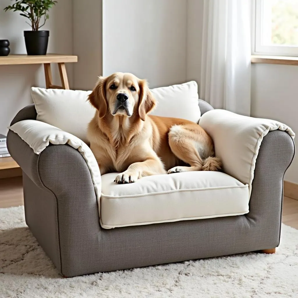 Sofa-style dog chair for large breeds