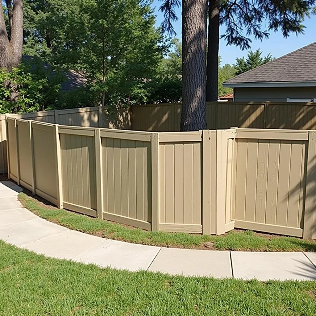 Solid Dog Pool Fence