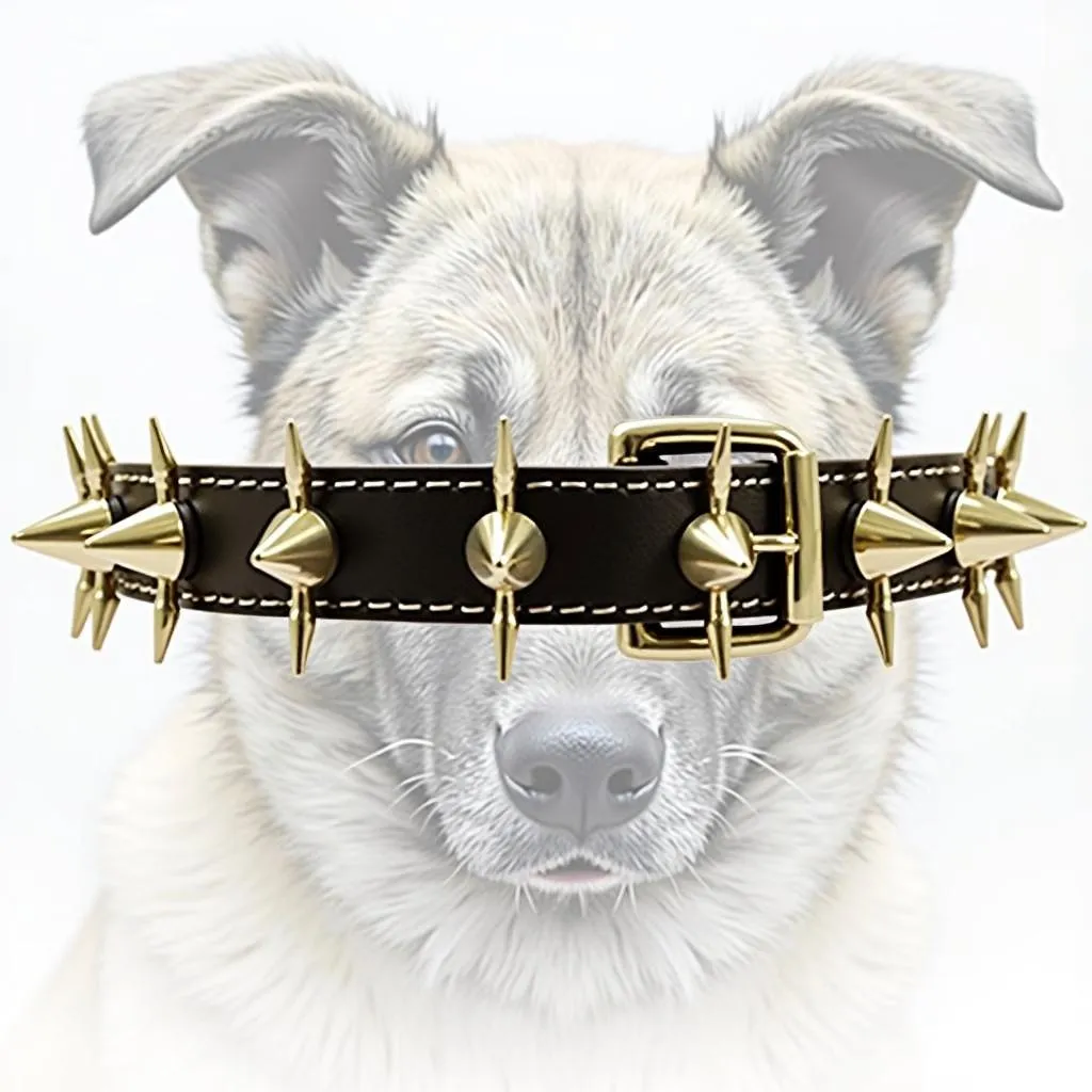 Metal Spiked Dog Collar for Large Breeds