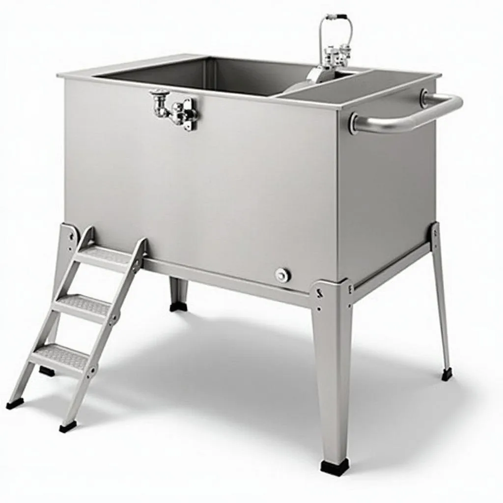 Stainless steel dog grooming tub for large breed dogs