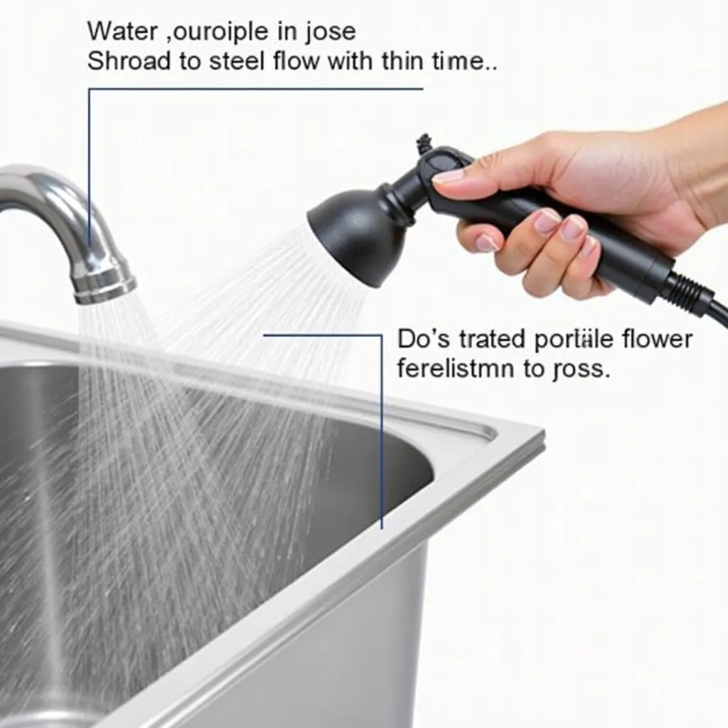 Stainless Steel Dog Tub with Adjustable Sprayer