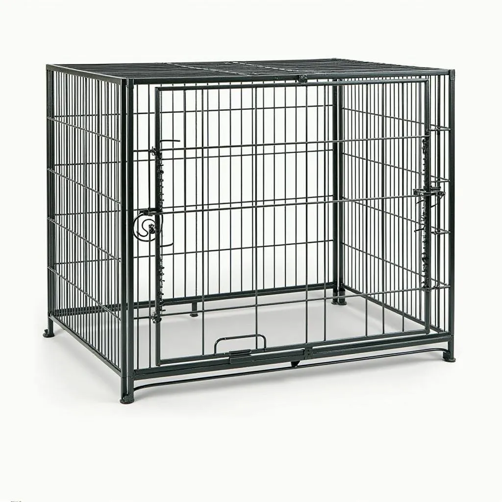 Heavy-duty-steel-dog-kennel-designed-for-large-breeds-offering-a-safe-and-secure-space