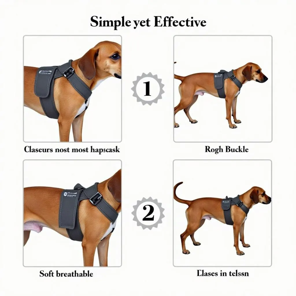 Easy-to-Use Step-in Dog Harness for Boy Dogs