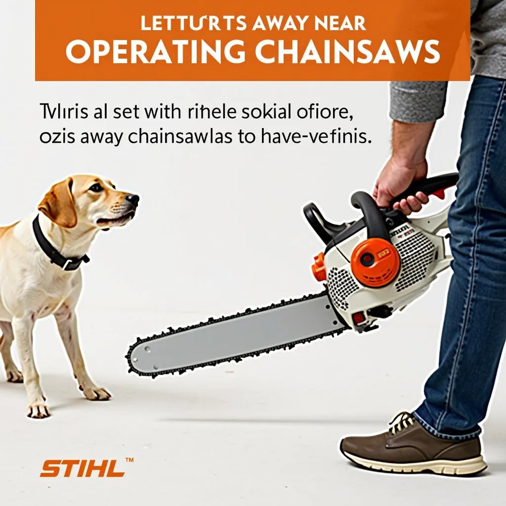 Stihl chainsaw and dog safety tips