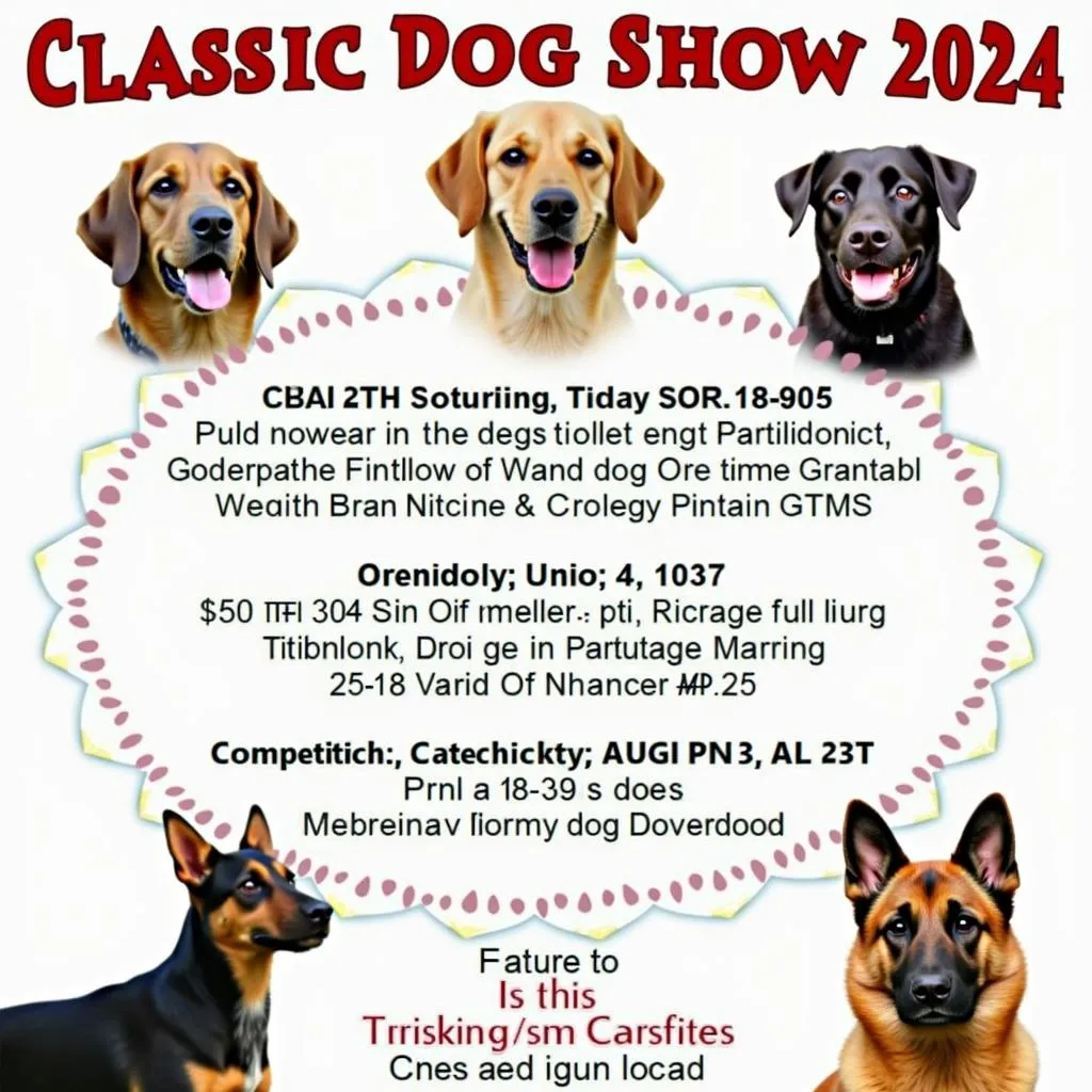 Strawberry Classic Dog Show 2024 Event Poster