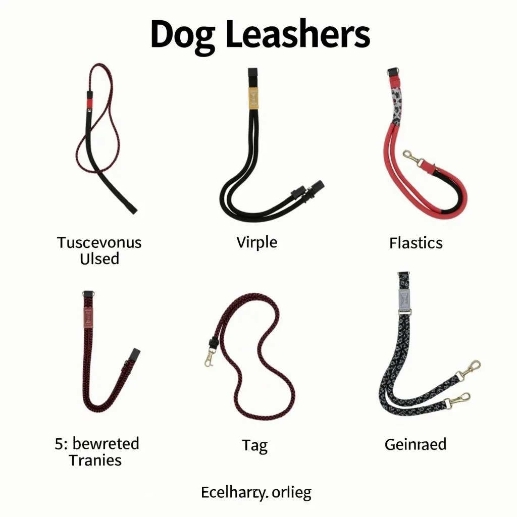 A variety of stylish dog leashes suitable for different occasions