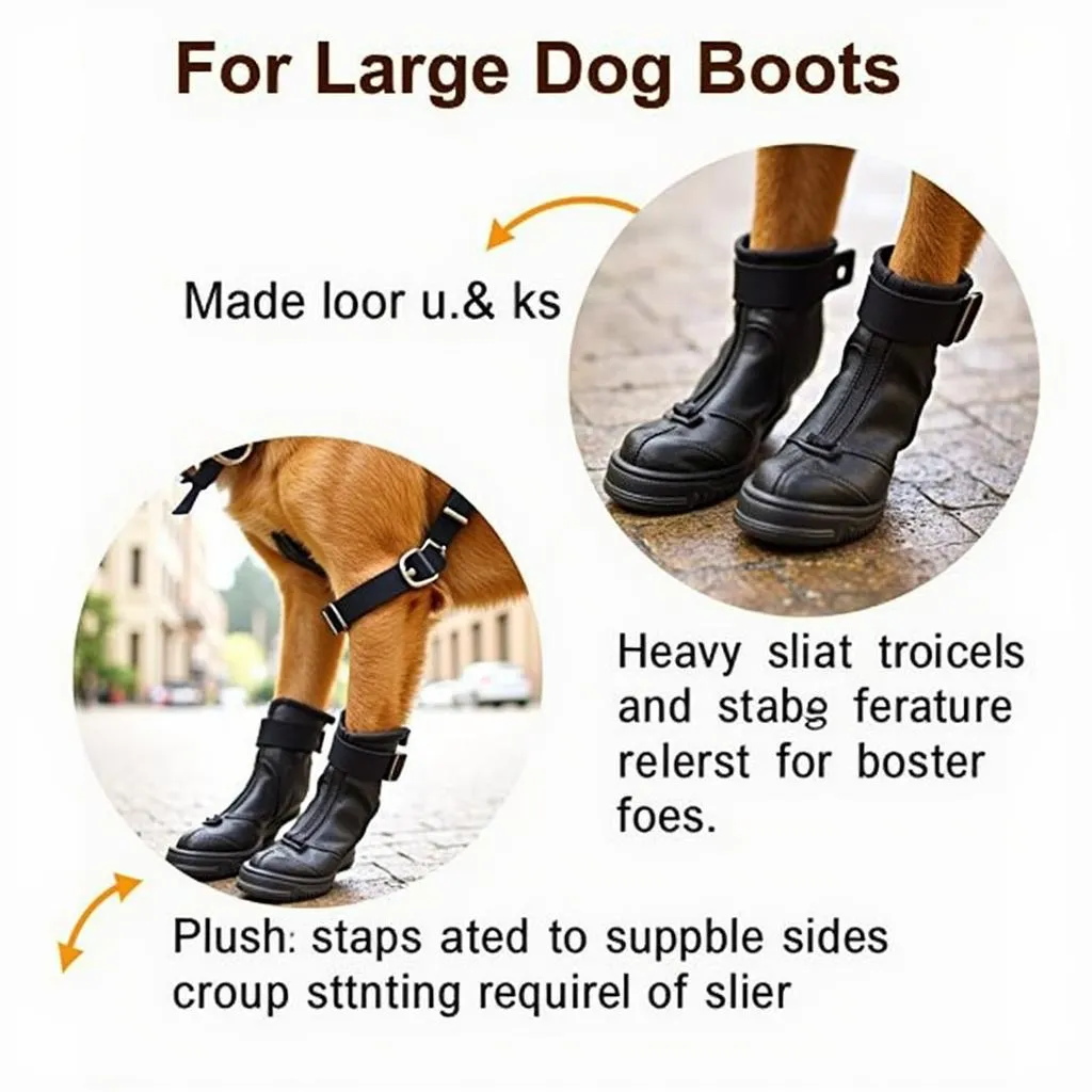 Suspender Dog Boots for Large Dogs