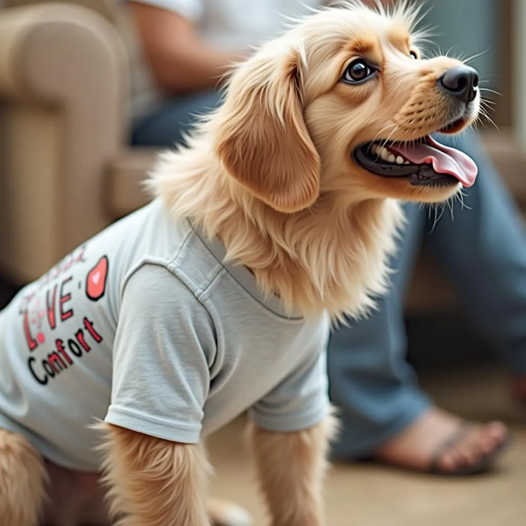 Therapy dog t-shirt with a heartwarming message