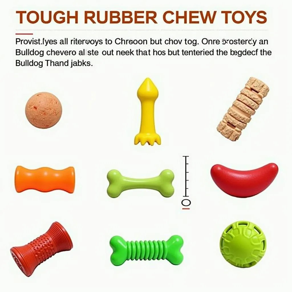 Durable Rubber Chew Toys for English Bulldogs