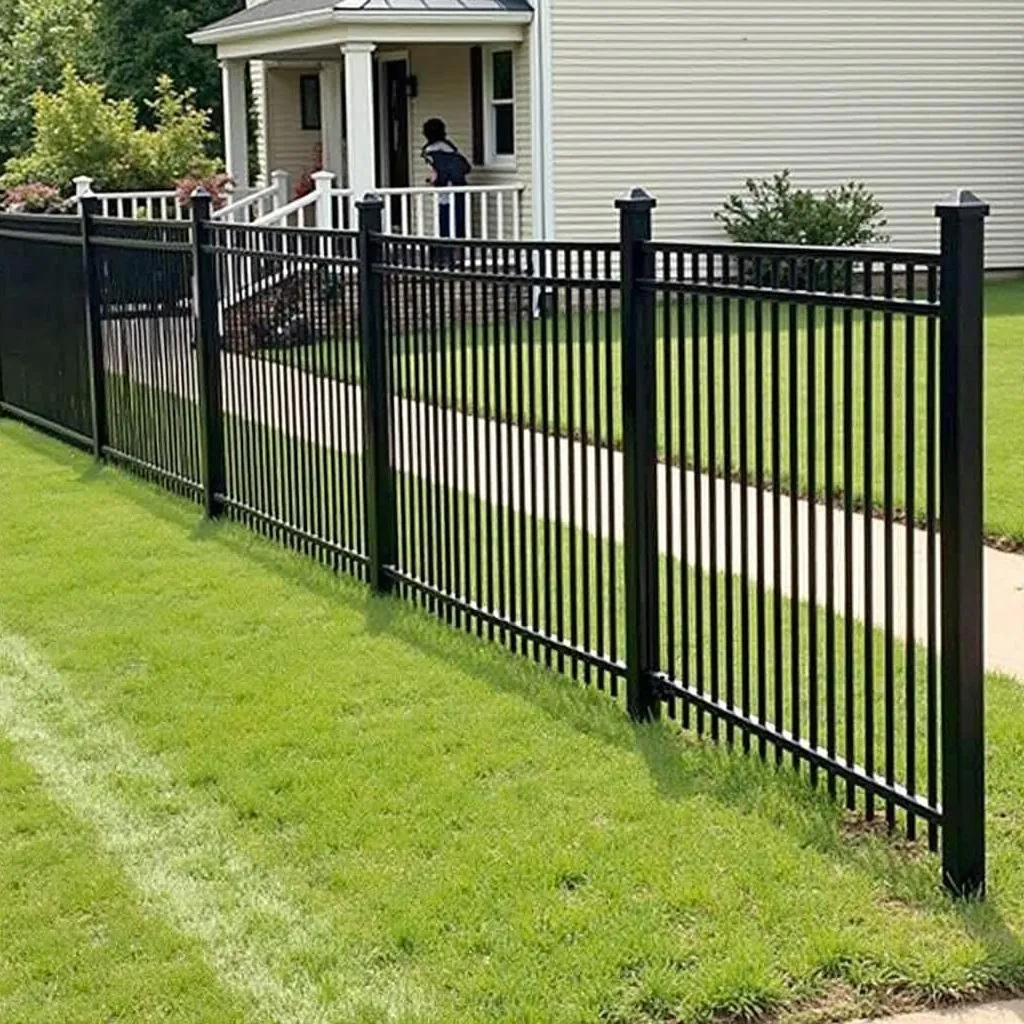 Traditional Wooden and Metal Fence for Dogs