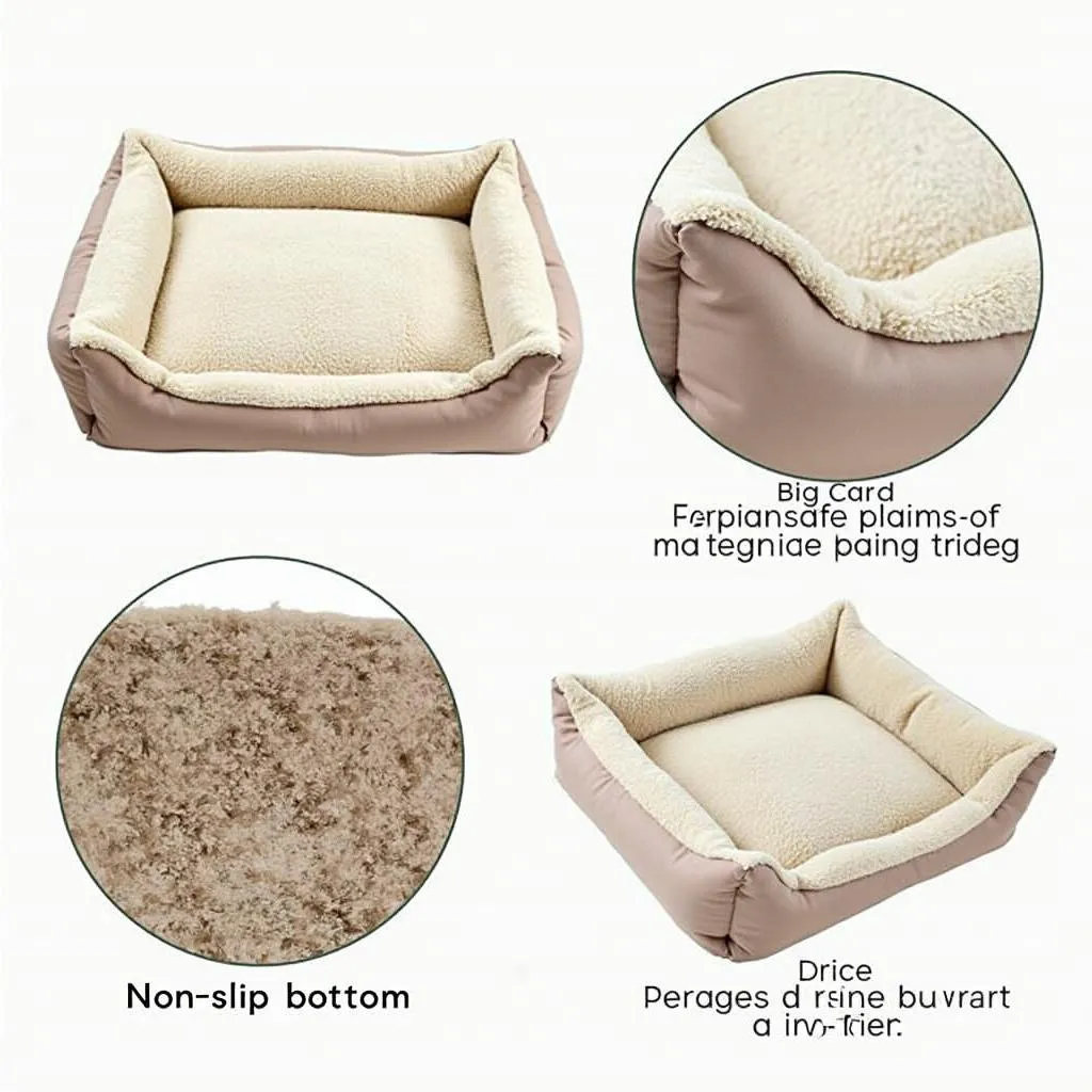 Comfortable and Soft Plush Dog Travel Bed for Comfort on the Go