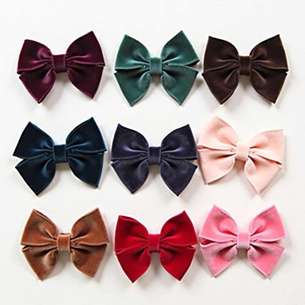 Dog velvet bows for a luxurious look