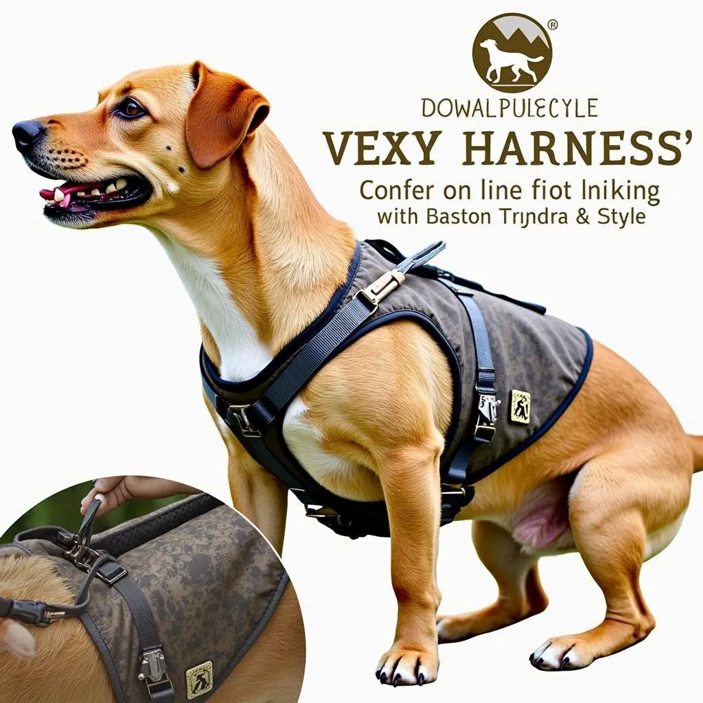 Vest-style dog harness for outdoor adventures