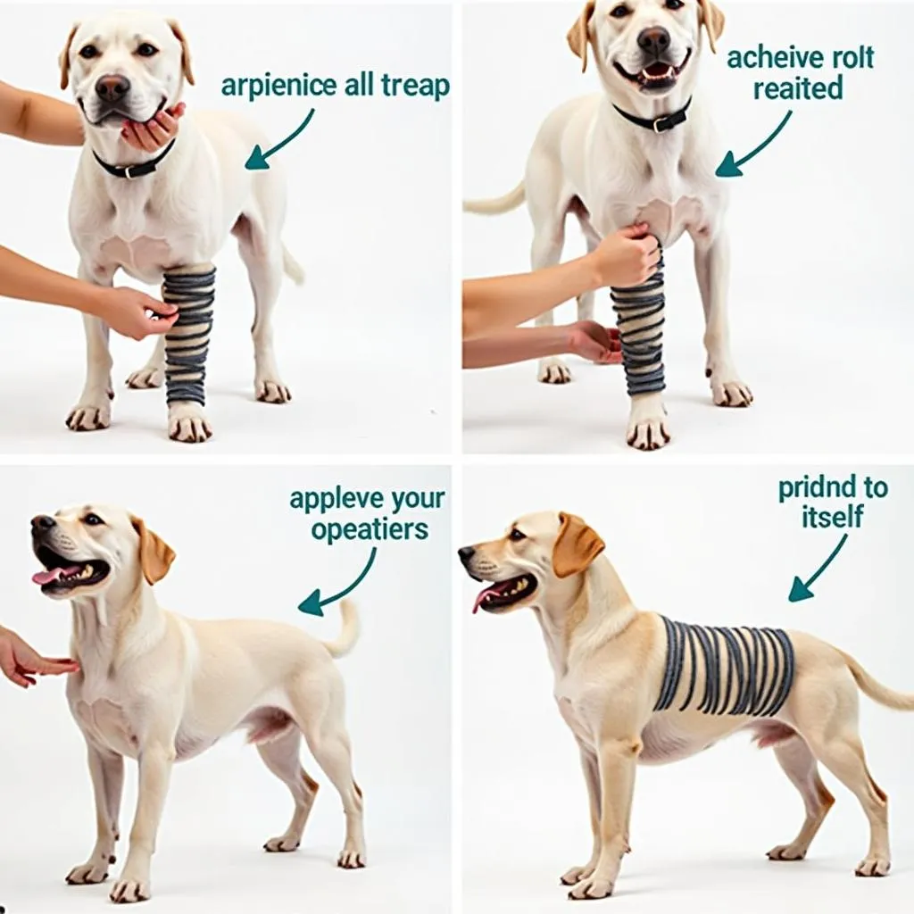 Easy Application and Removal of Vet Wrap for Dogs