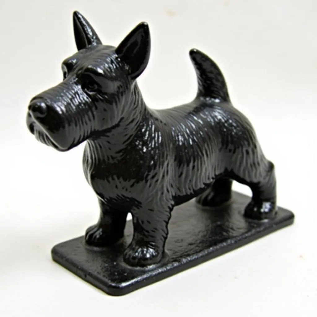 Vintage cast iron Scottie dog doorstop