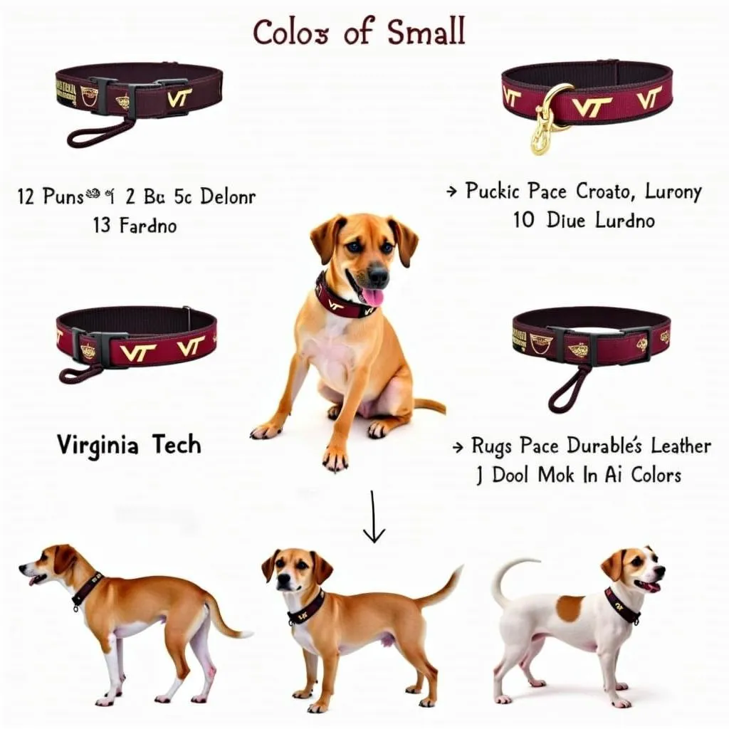 Virginia Tech Dog Collar for Small Breeds