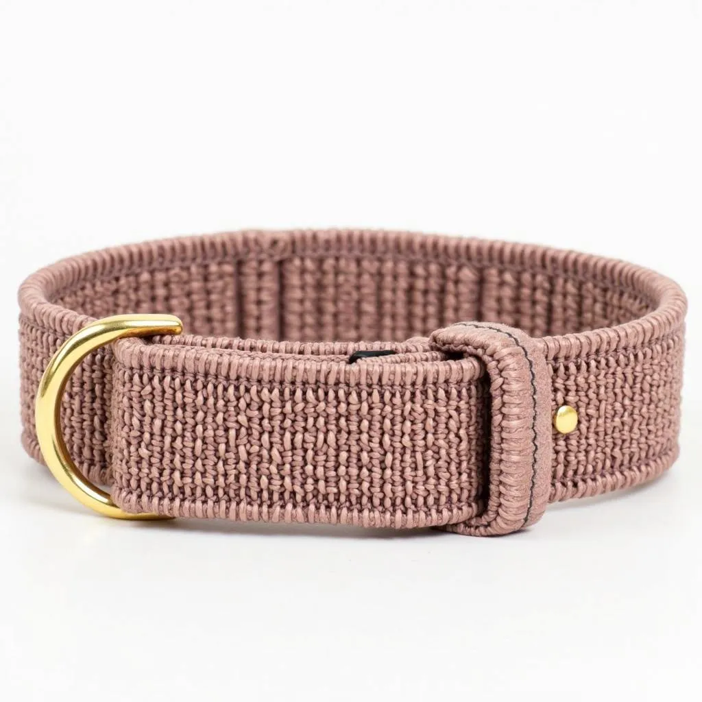 Waffle dog collar with a stylish, textured design