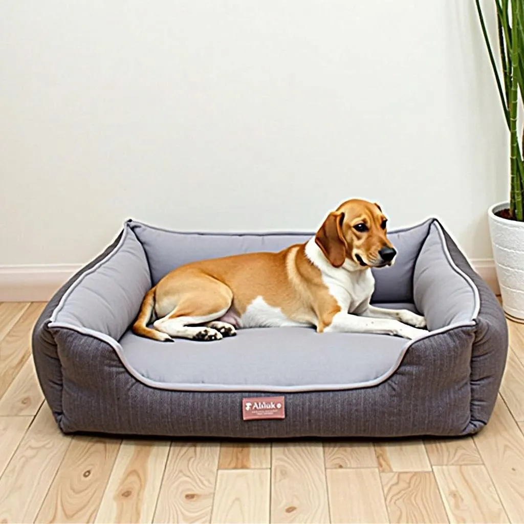 Dog Bed with Waterproof Liner for Medium Sized Dogs