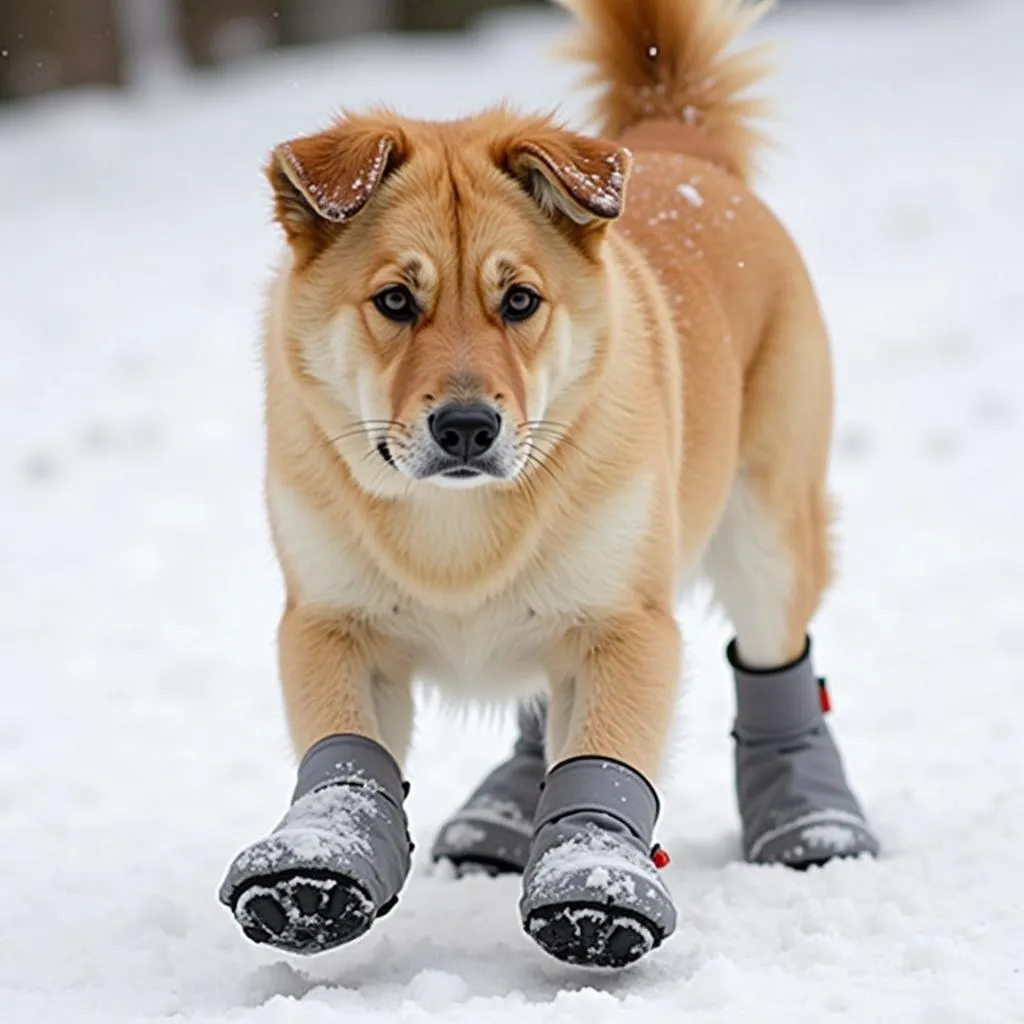 Waterproof Rubber Dog Gloves for Mud and Snow