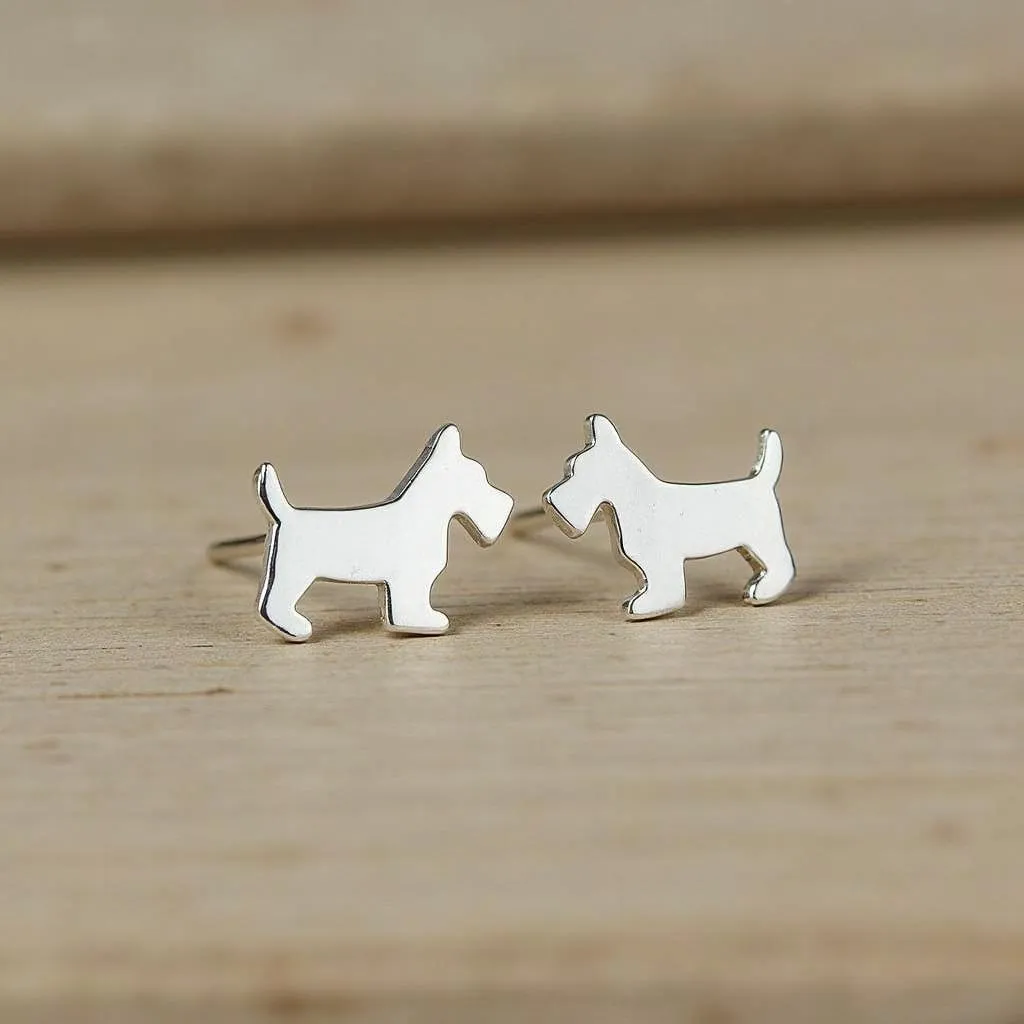 Westie Dog Earrings