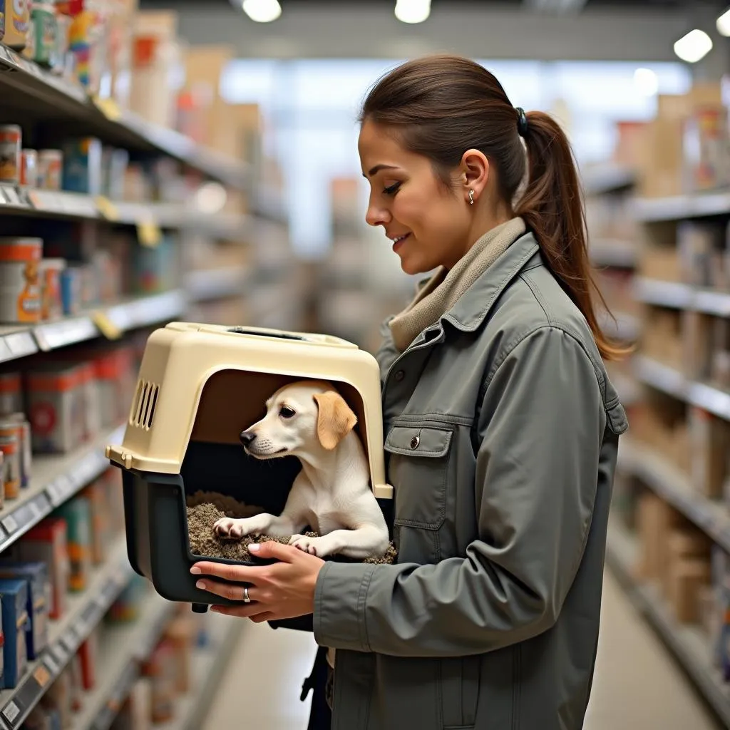 whelping-box-for-small-dogs-in-a-pet-store