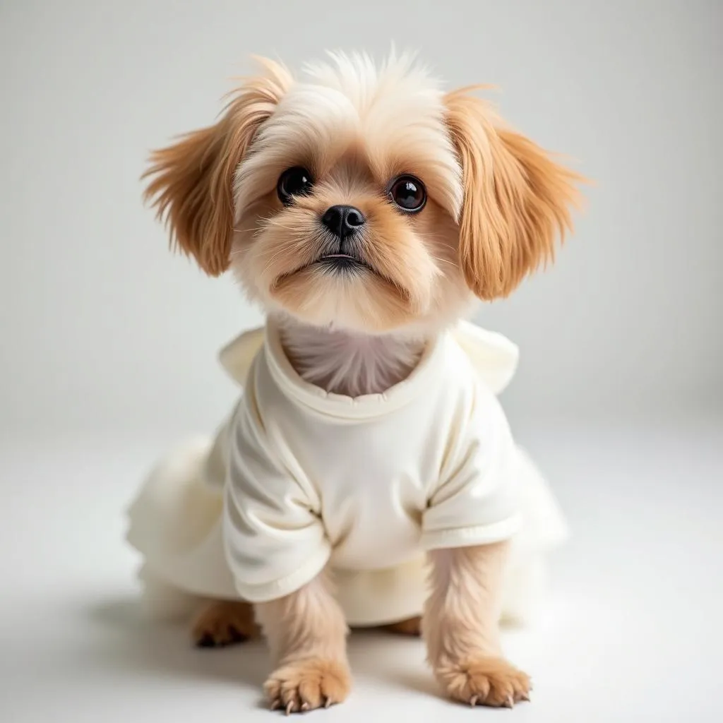 White Dog Dress for Small Breeds - Cute and Adorable