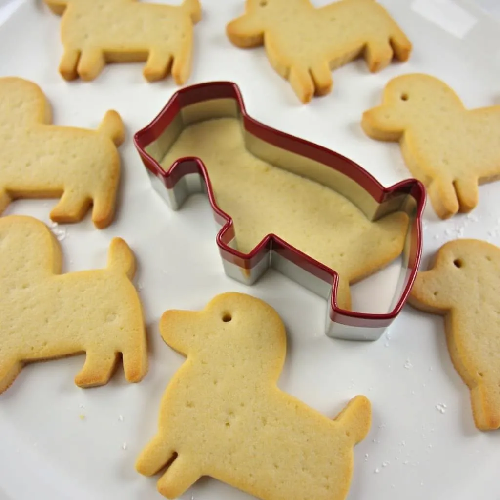 Dog-friendly treats made with a Wiener Dog Cookie Cutter