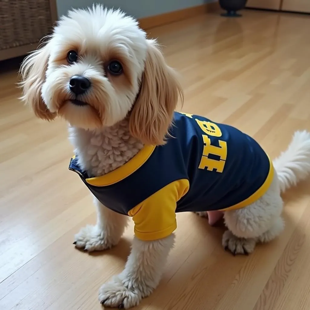 WVU dog jersey for a special occasion