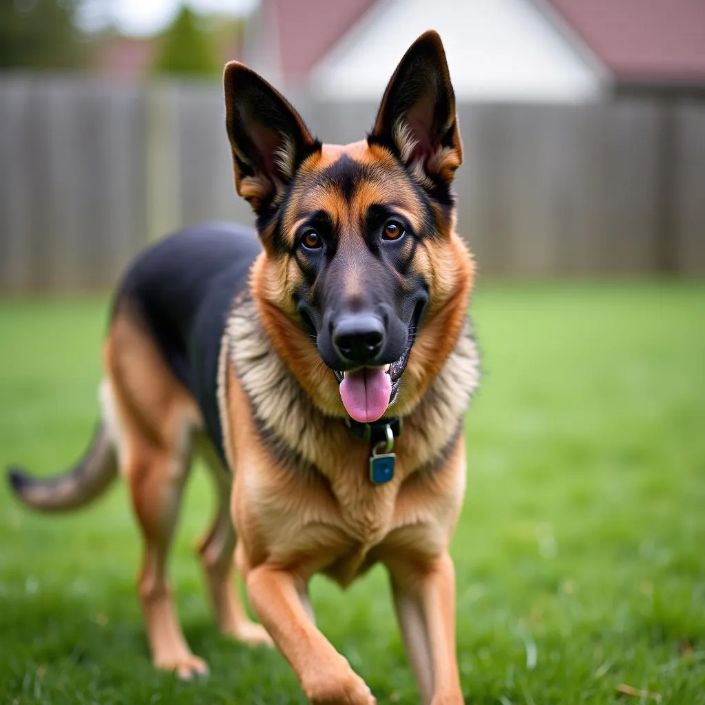 German Shepherd Yard Guard Dog